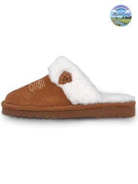 Suede Leather Slippers Square Toe Mocc Lined Indoor Outdoor